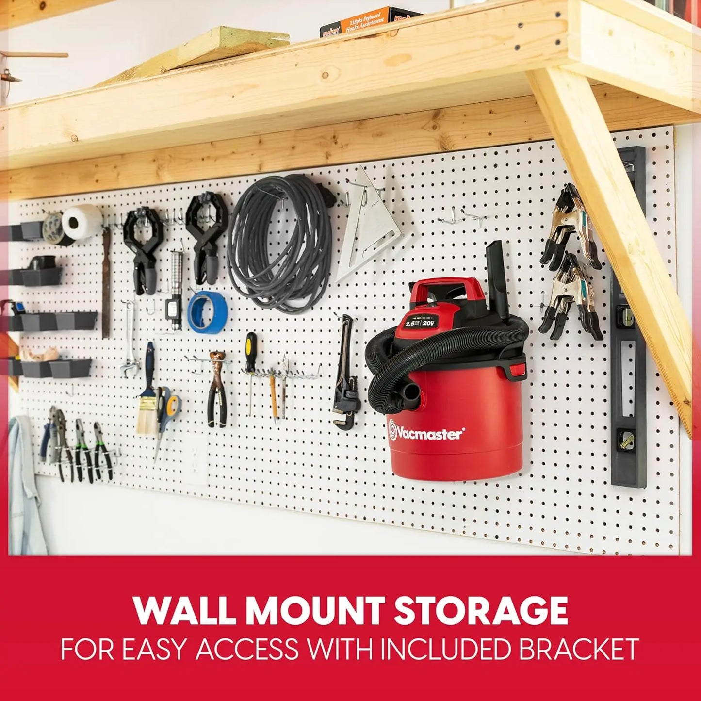 2.5-Gallon Cordless Trailer Wet/Dry Vacuum with 20V Battery, Strong Suction, and Blower Function for Horse/Livestock Trailers