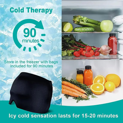 Migraine Gel Cold Ice Head Wrap Pack Headache Relief Hat Compress Face Mask